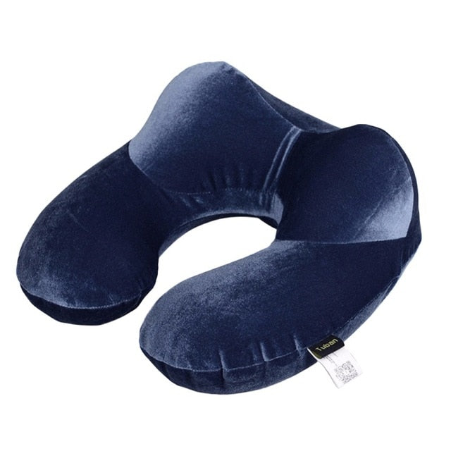 Inflatable U-Shaped Travel Neck Pillow