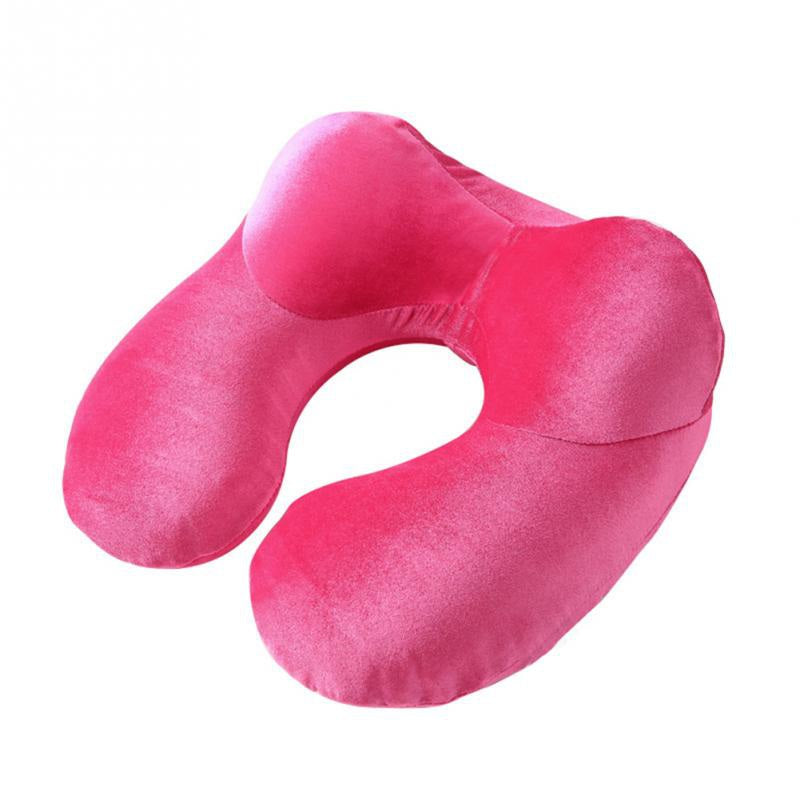 Inflatable U-Shaped Travel Neck Pillow