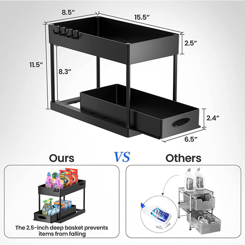2-Tier Pull-Out Under-Sink Organizer
