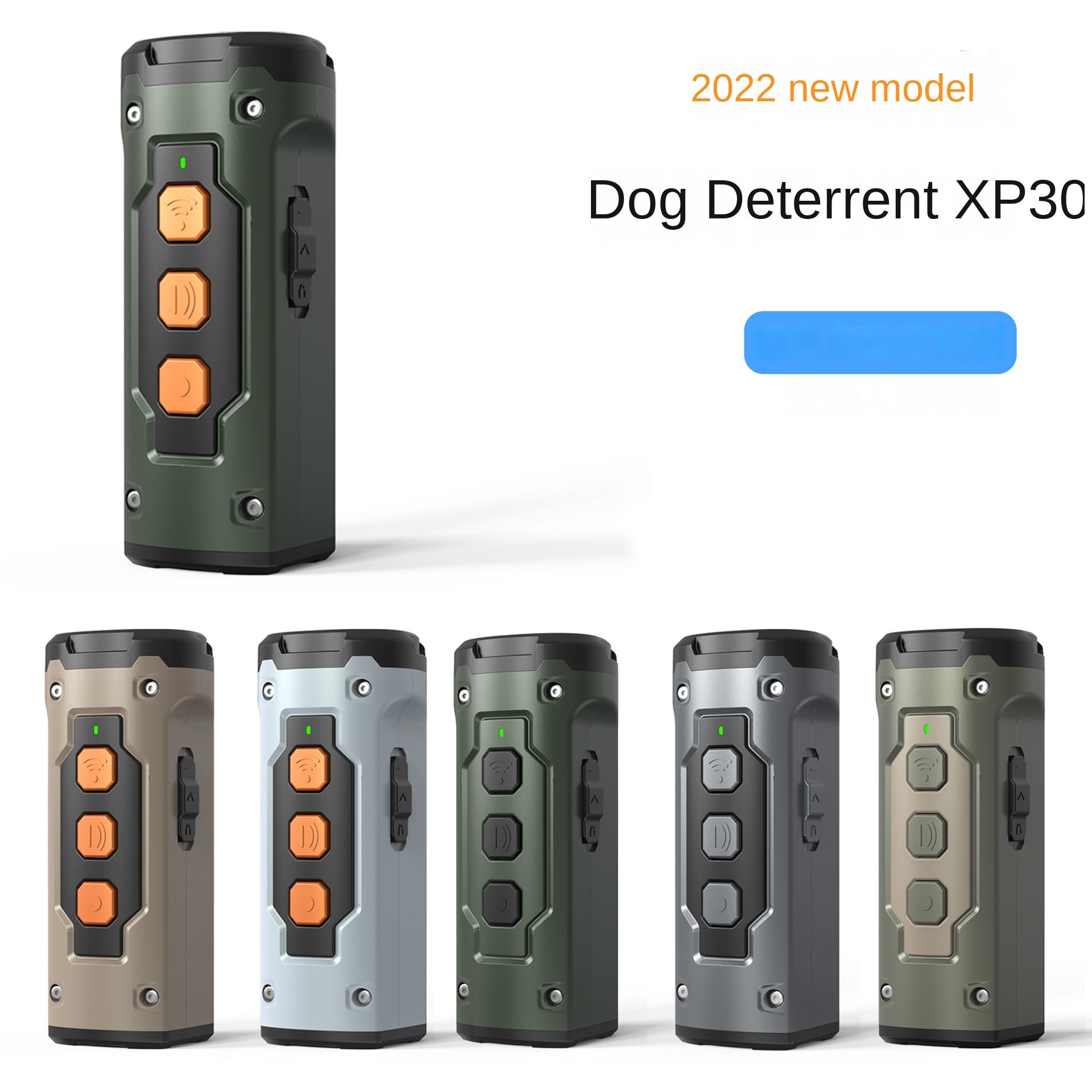 Ultrasonic Three-Head Sound Dog Repellent with Flashlight, Anti-Barking Device