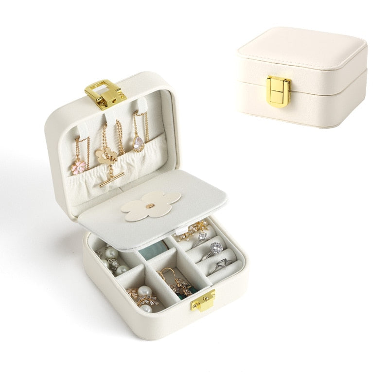 Mini Travel Jewelry Box with Mirror