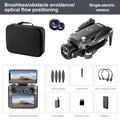 Drone with Triple Cameras, Screen, Optical Flow Positioning, 8K HD Aerial Photography, Obstacle Avoidance Flying Device