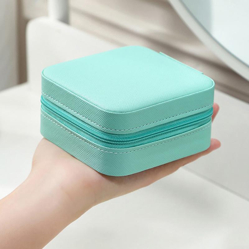 Portable Travel Jewelry Box with Mirror