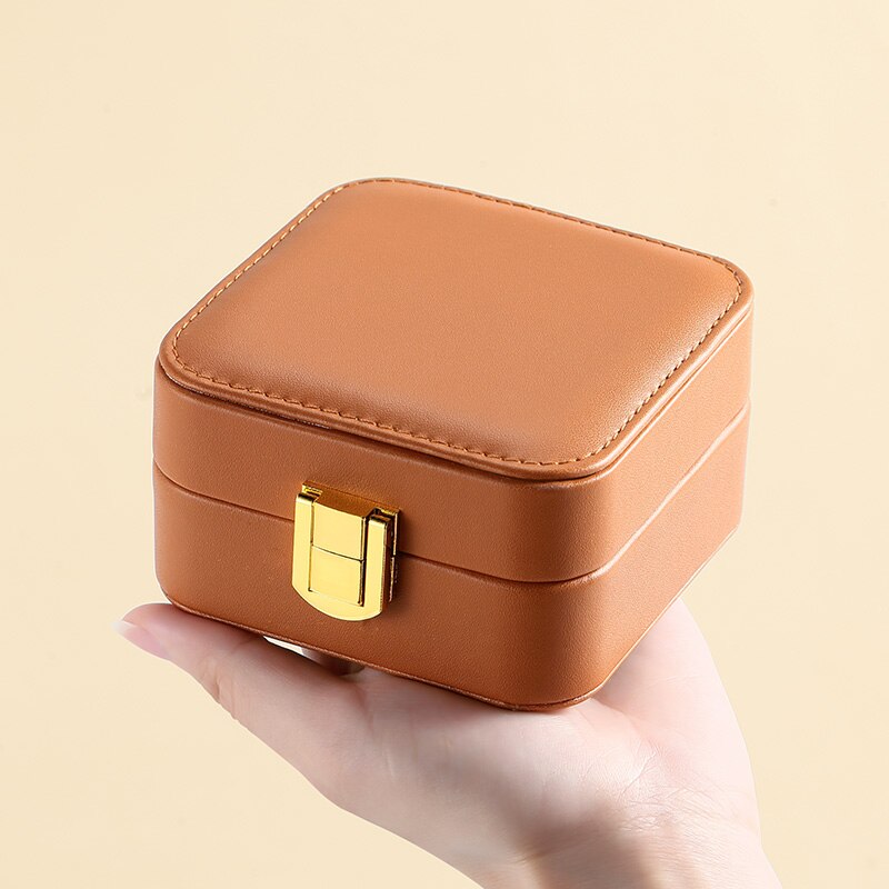 Mini Travel Jewelry Box with Mirror