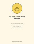 Portada de Zoom Zoom Vehicles, GA Kids