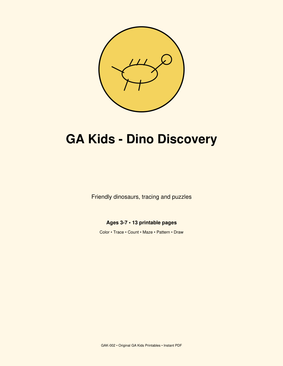Portada de Dino Discovery, GA Kids