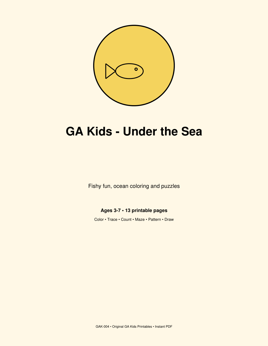 Portada de Under the Sea, GA Kids