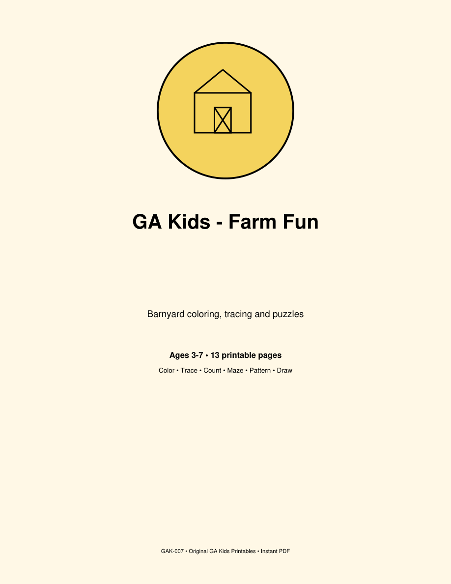 Portada de Farm Fun, GA Kids