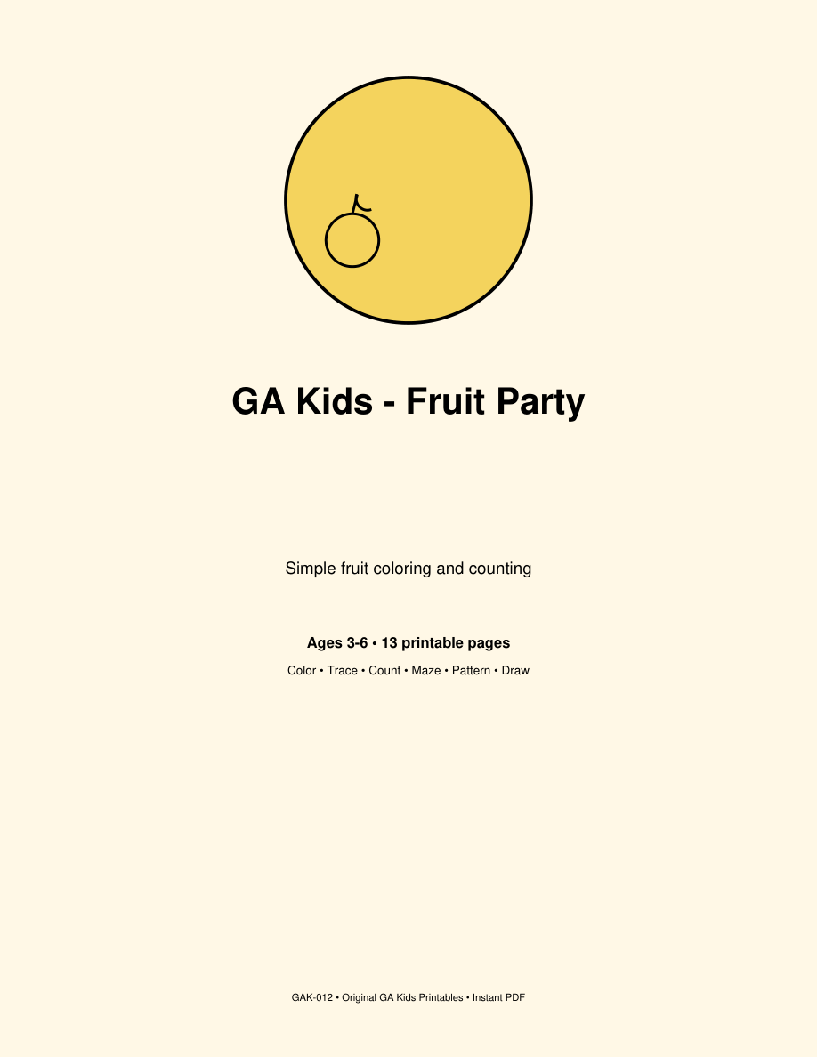 Portada de Fruit Party, GA Kids