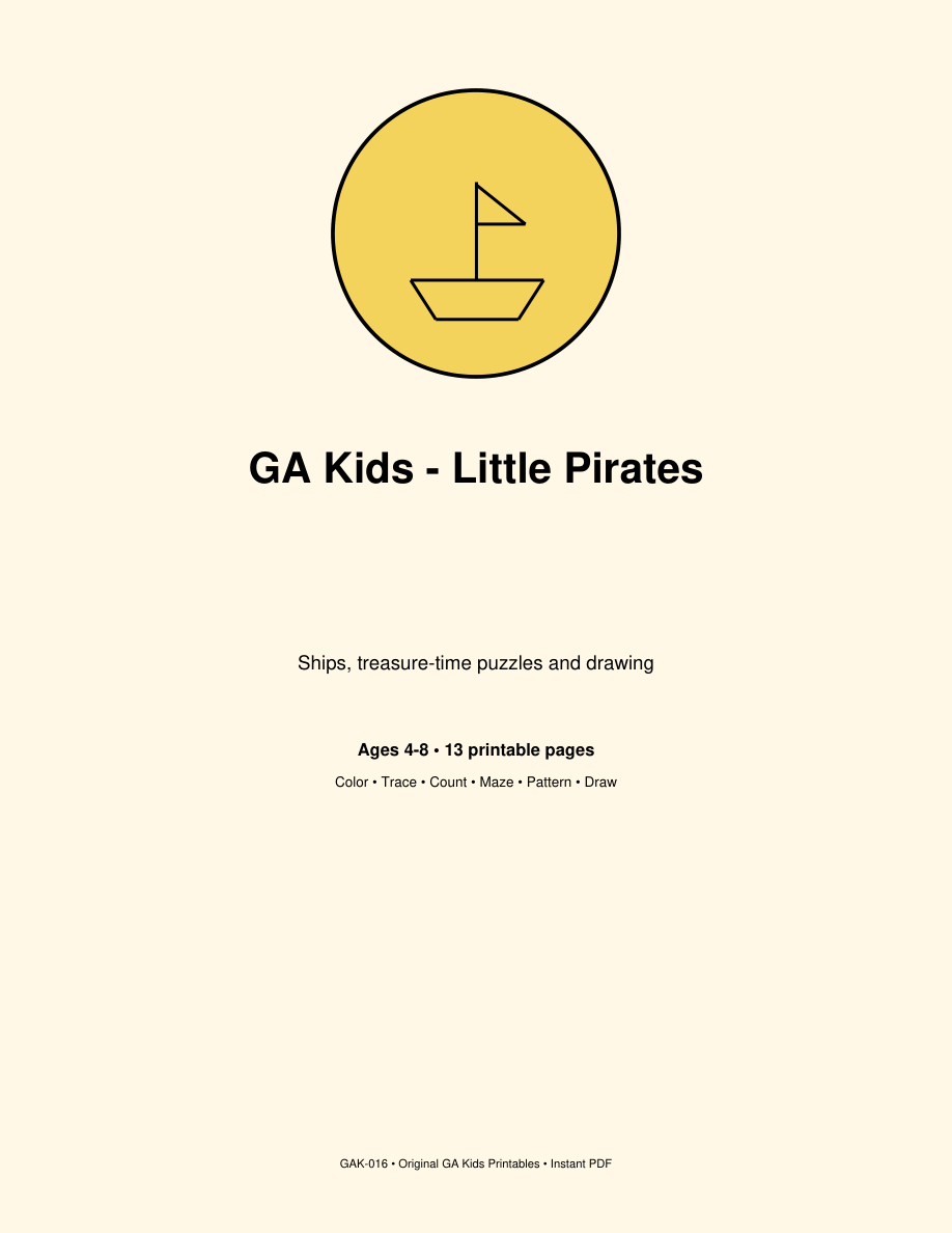 Portada de Little Pirates, GA Kids