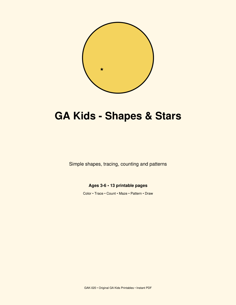 Portada de Shapes & Stars, GA Kids