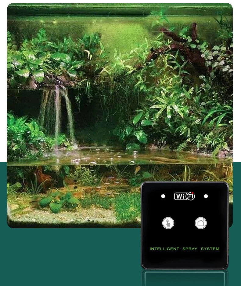 Rainforest Sprayer WiFi Control Automatic Mist Rainforest Timing Spray System Kit Irrigation Timer Reptile Sprayer Humidifier