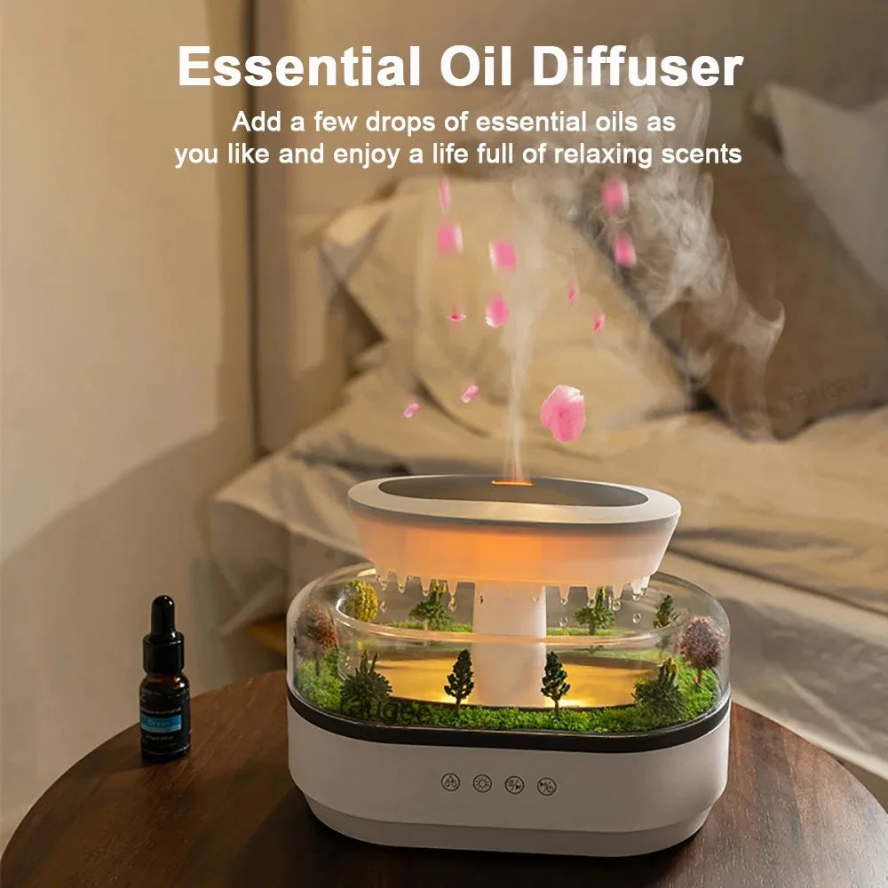 Aromatherapy Humidifier Raindrop Air Humidifier Color Light White Noise Essential Oil Diffuser Household Ultrasonic Aromatherapy