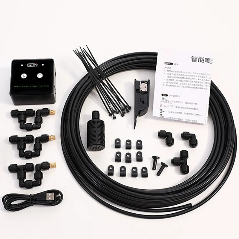 Rainforest Sprayer WiFi Control Automatic Mist Rainforest Timing Spray System Kit Irrigation Timer Reptile Sprayer Humidifier