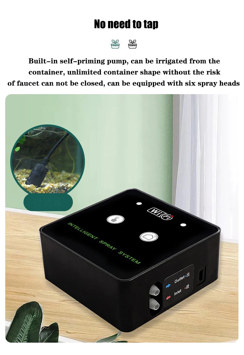Rainforest Sprayer WiFi Control Automatic Mist Rainforest Timing Spray System Kit Irrigation Timer Reptile Sprayer Humidifier