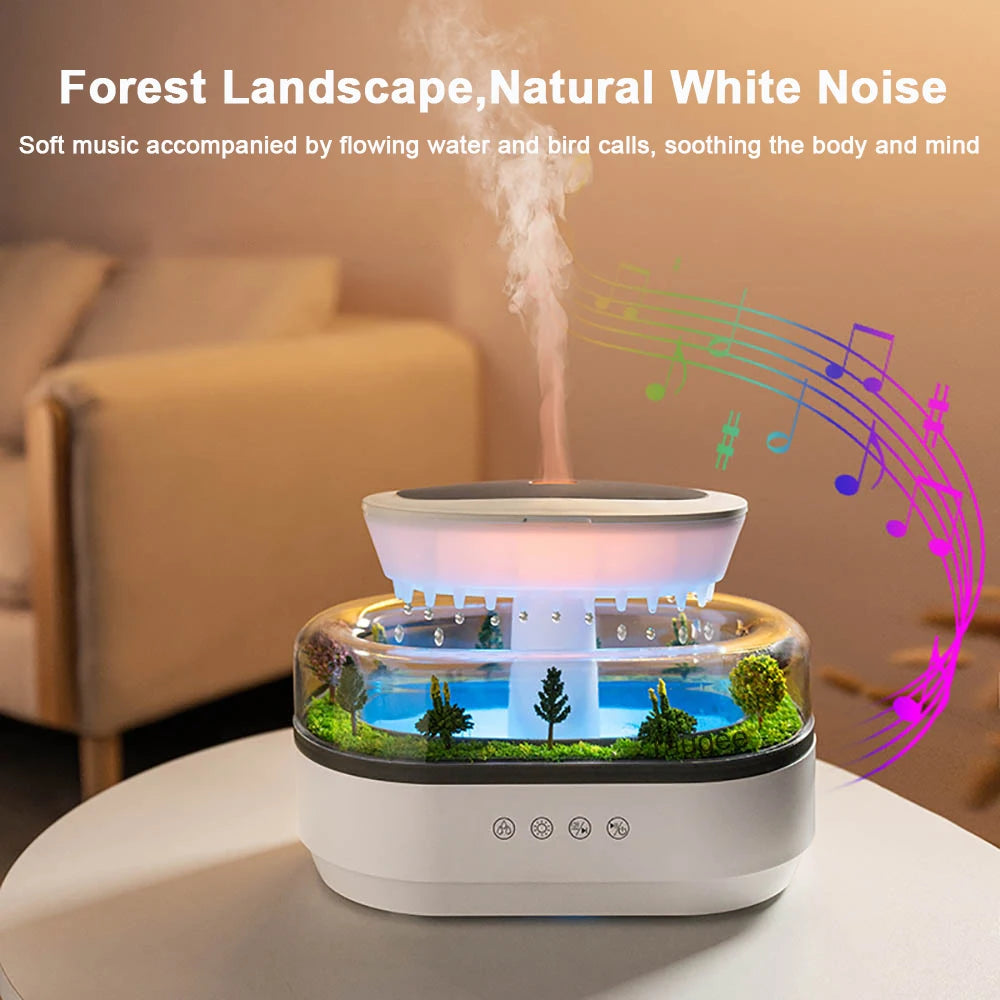 Aromatherapy Humidifier Raindrop Air Humidifier Color Light White Noise Essential Oil Diffuser Household Ultrasonic Aromatherapy